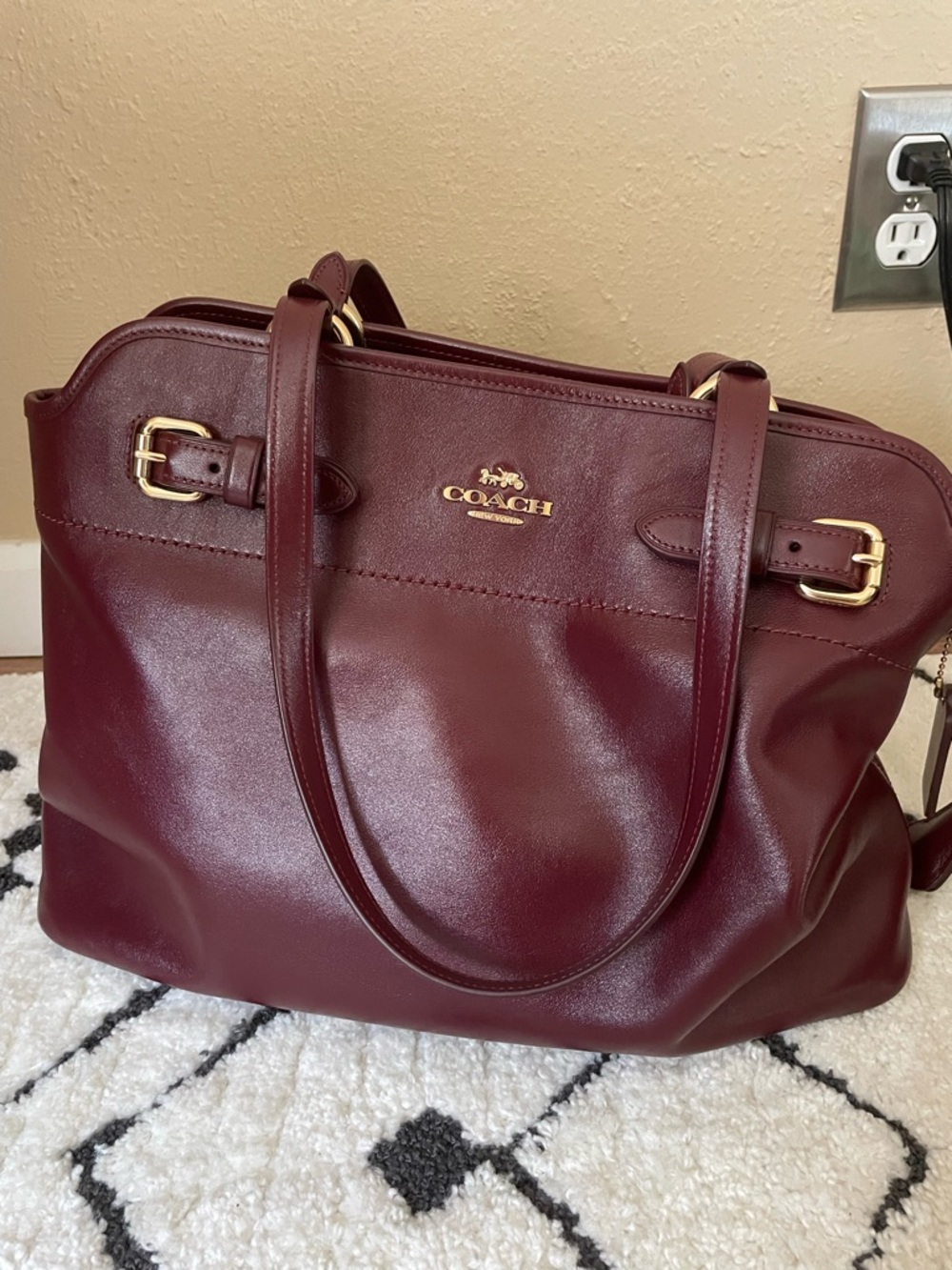 Coach Merlot Red Medium Easton Tote